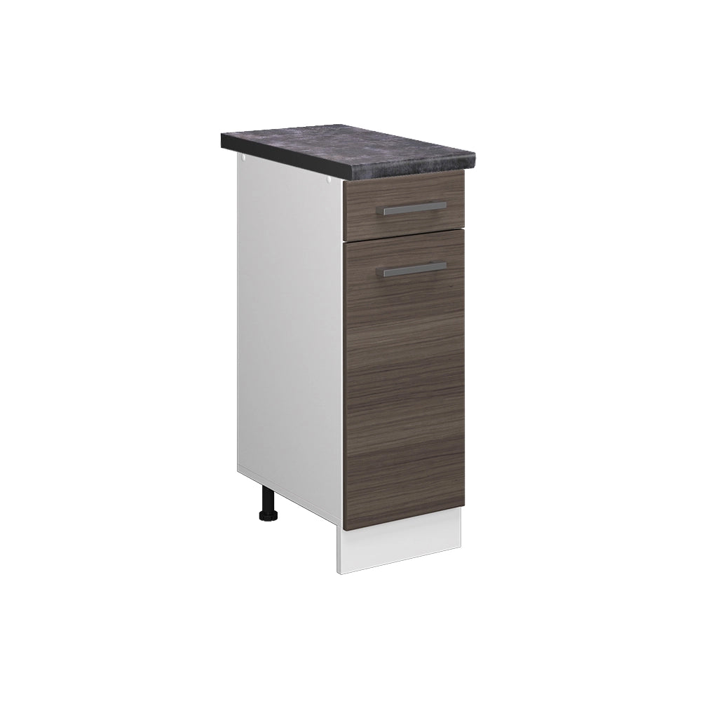 Mobiletto base per cucina R-Line Grigio nobile/Bianco 30 cm, PL Antracite Vicco