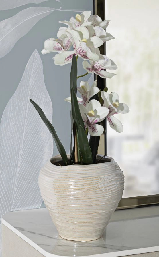 Vaso Perly Round Ø22x20 cm in Ceramica Perla