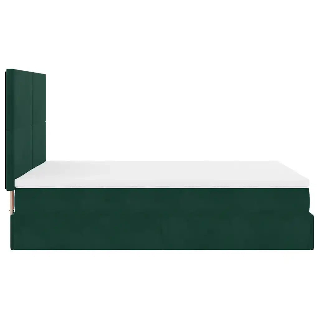 Struttura Letto Pouf con Materassi 140x200 cm in Velluto 3313406