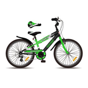 Bicicletta per Bambini 20" Stabilizzatori Freni Vbrake Cambio Shimano 7 Marce e Cavalletto Verde