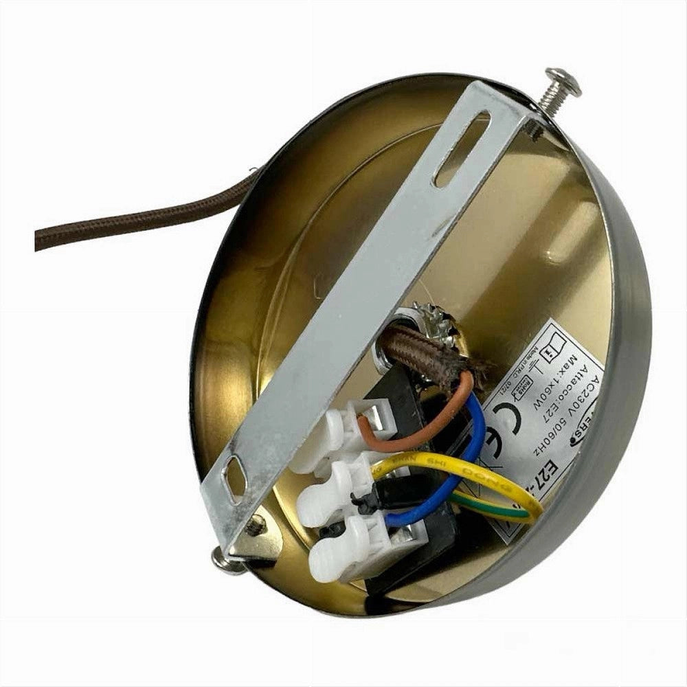 Trade Shop - Lampadario Portalampada A Sospensione Vintage Bronzo Per Lampadine E27 2mt E27-2m-v -