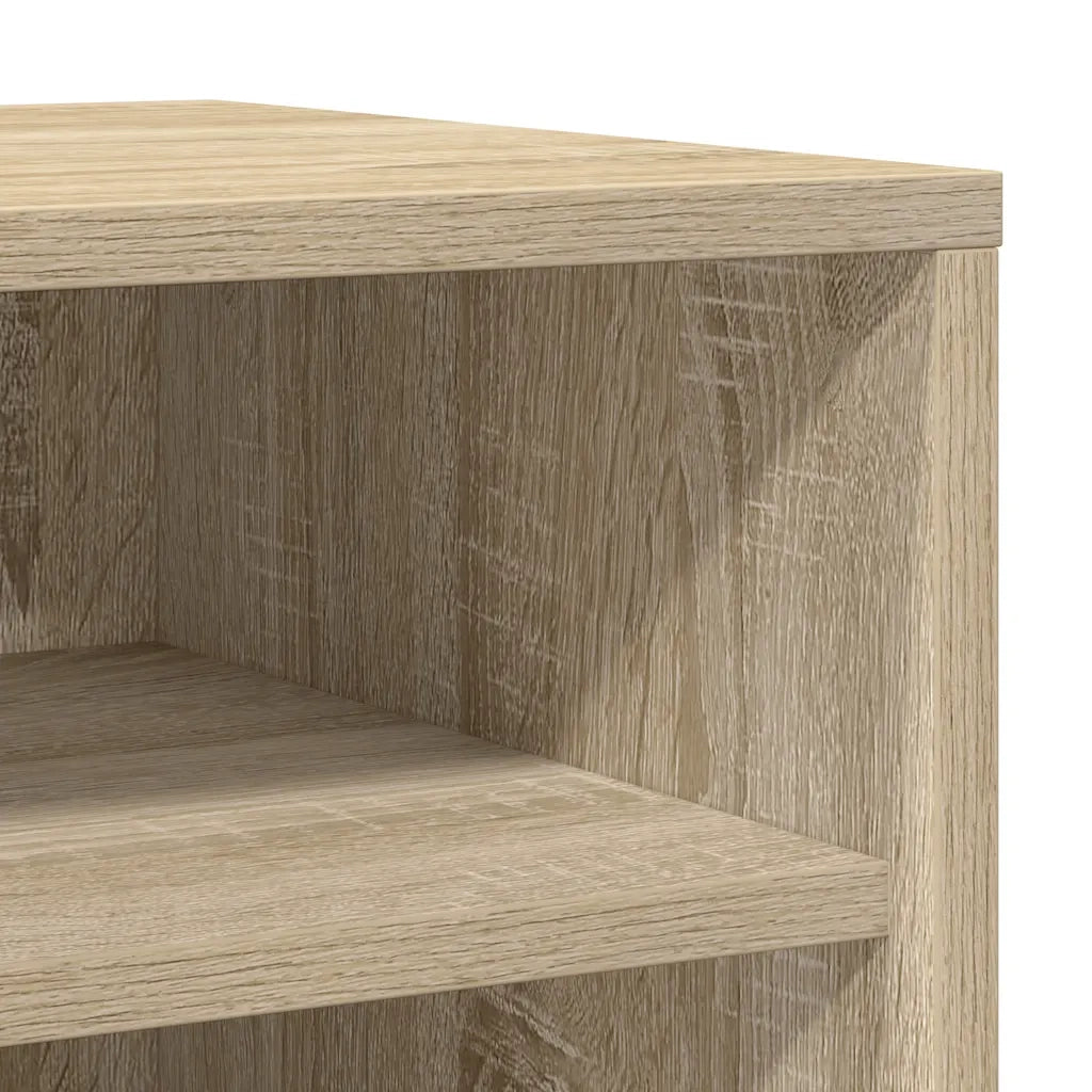 Scarpiere 2 pz-Set di 2 Scaffale per scarpe Rovere Sonoma 31,5x35x70 cm in Truciolato
