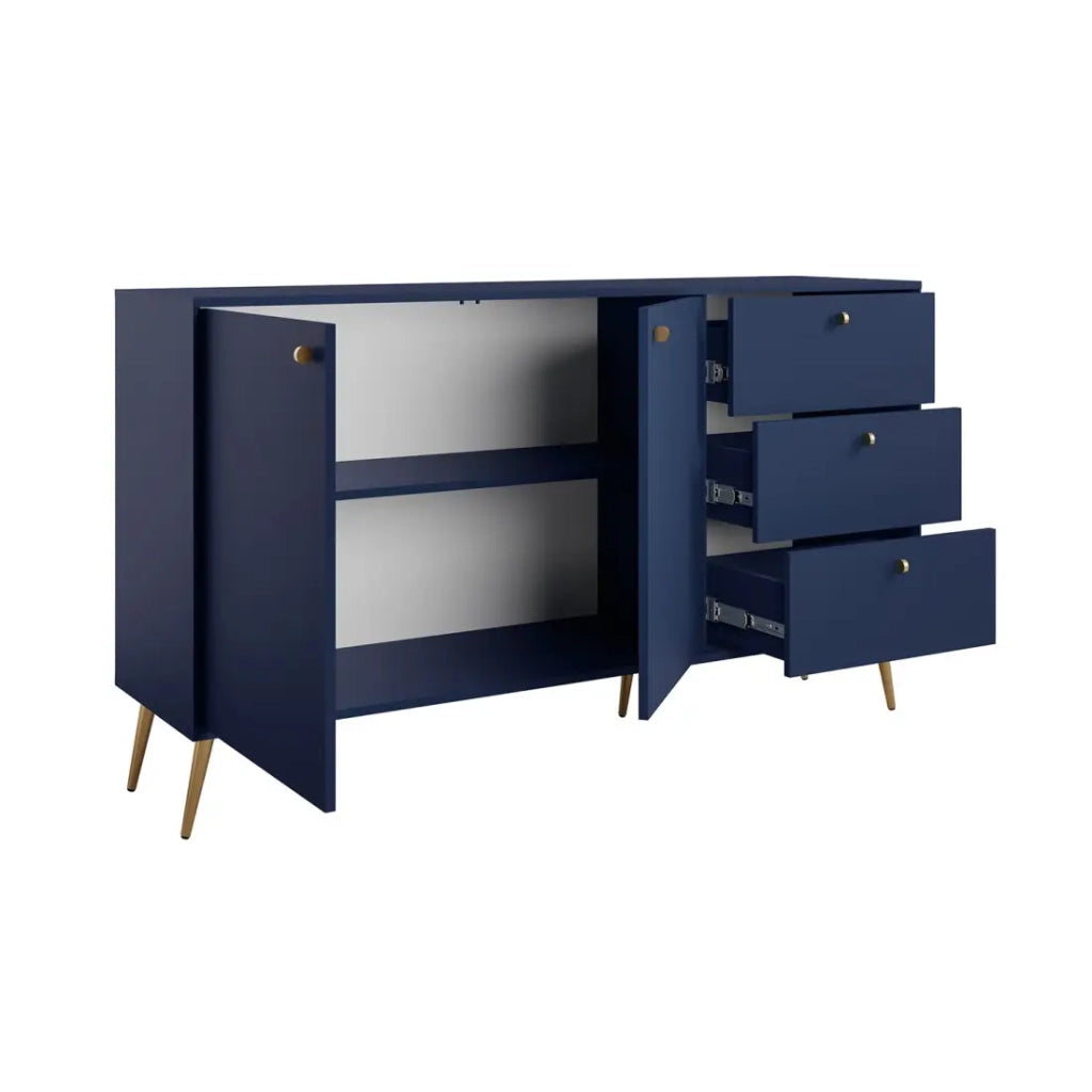 Set di mobili design AZURÉA – Sala da pranzo completa – Colore blu profondo