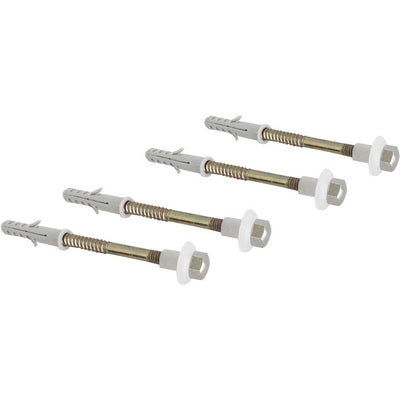 4 PZ FISSAGGI VERTICALI PER WC E BIDET- Zincati - M6x80- DH- pezzi 1