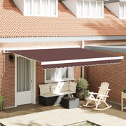 Tenda Sole Retrattile Manuale 400x300 cm Marrone 3215720