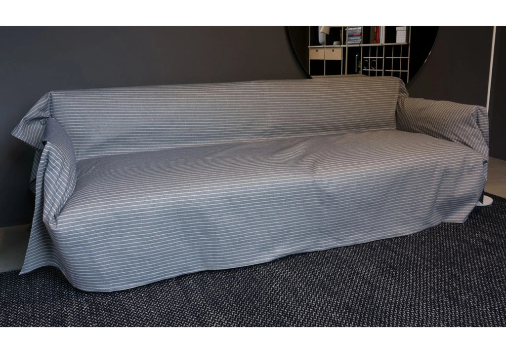 Telo Arredo Granfoulard Copritutto Cotone Made Italy Vari Disegni Arredatutto Copriletto Multiuso - 2 Piazze - Lord Blu