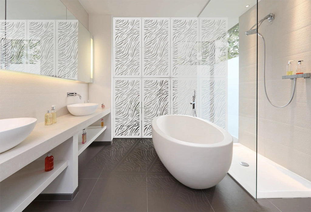 TIGER - Pannello in PVC traforato - Parasole Misura: 73x148 cm, Colore: bianco