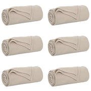 Coperte da Pile 6 pz Beige 270 x 240 cm Panno