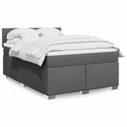 Giroletto a Molle con Materasso Grigio Scuro 160x200 cm Tessuto 3288240