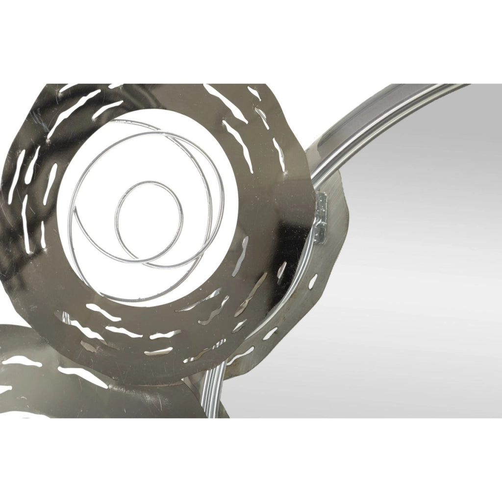 Decorazione in Metallo 3D Cerchi 18, Argento, Metallo, 106x3,8x48 cm