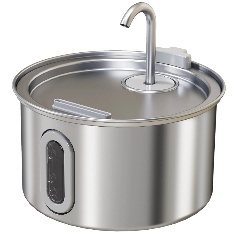 Fontana per gatti 2,5L con pompa silenziosa, LED e filtro a carbone attivo, 19,4 x 19,4 x 18,7 cm
