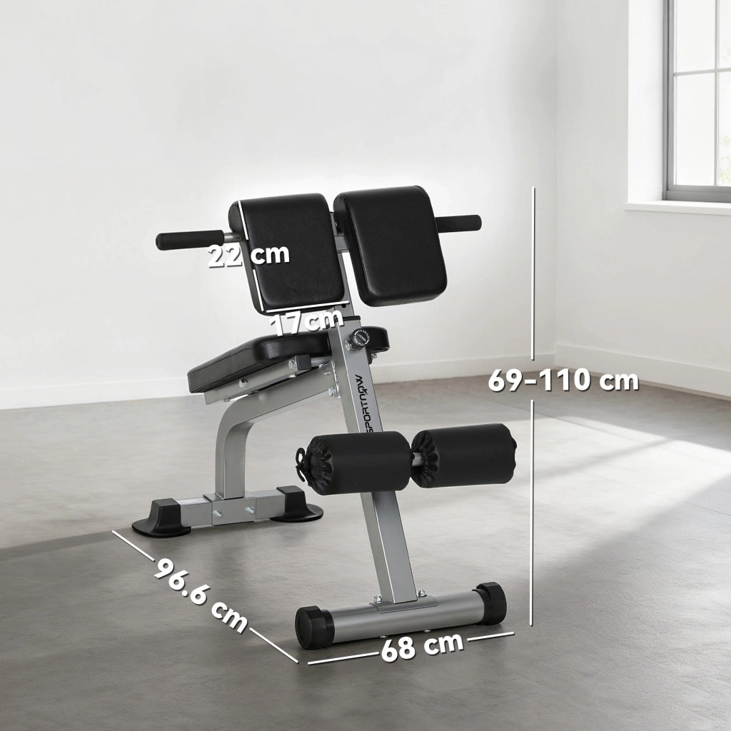 Panca Romana Regolabile e Pieghevole Multifunzione, Capacit¨¤ 150 kg, Argento