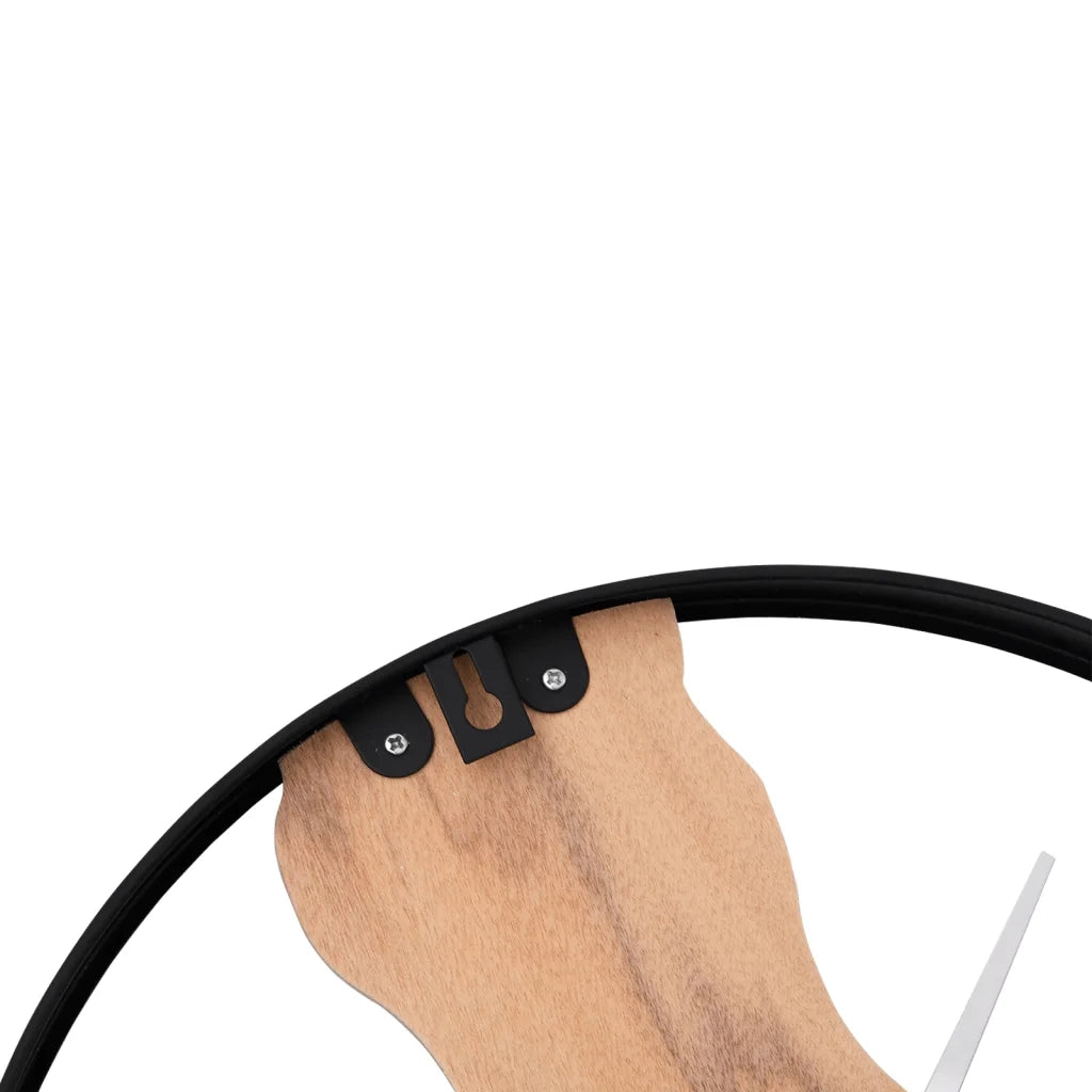 Orologio a Parete Marrone ?35 cm in Ferro e Legno di Quercia CFW4079632