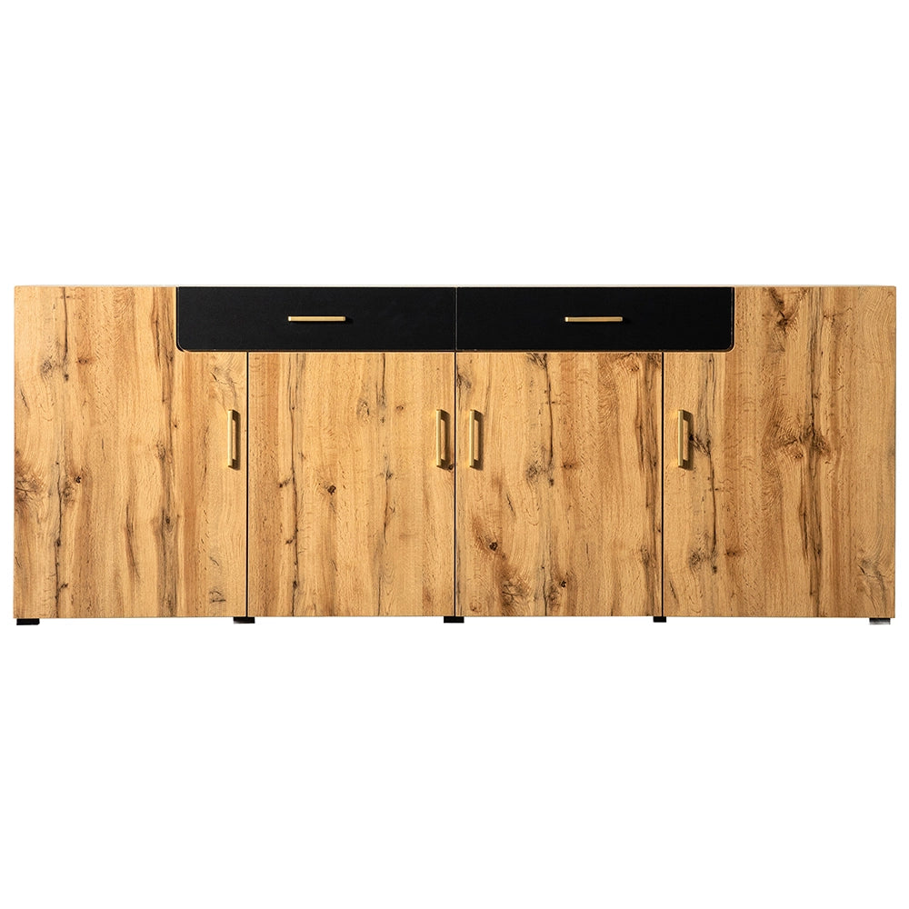 Buffet cucina - Xylo - 4 porte 2 cassetti marrone
