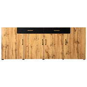 Buffet cucina - Xylo - 4 porte 2 cassetti marrone