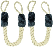 Deurkoord a doppie pezzi, protezione per le maniglie, fermacancello, stopper per porte per bambini e animali domestici, protezione per dita e maniglie, protezione a 60 cm (blu)