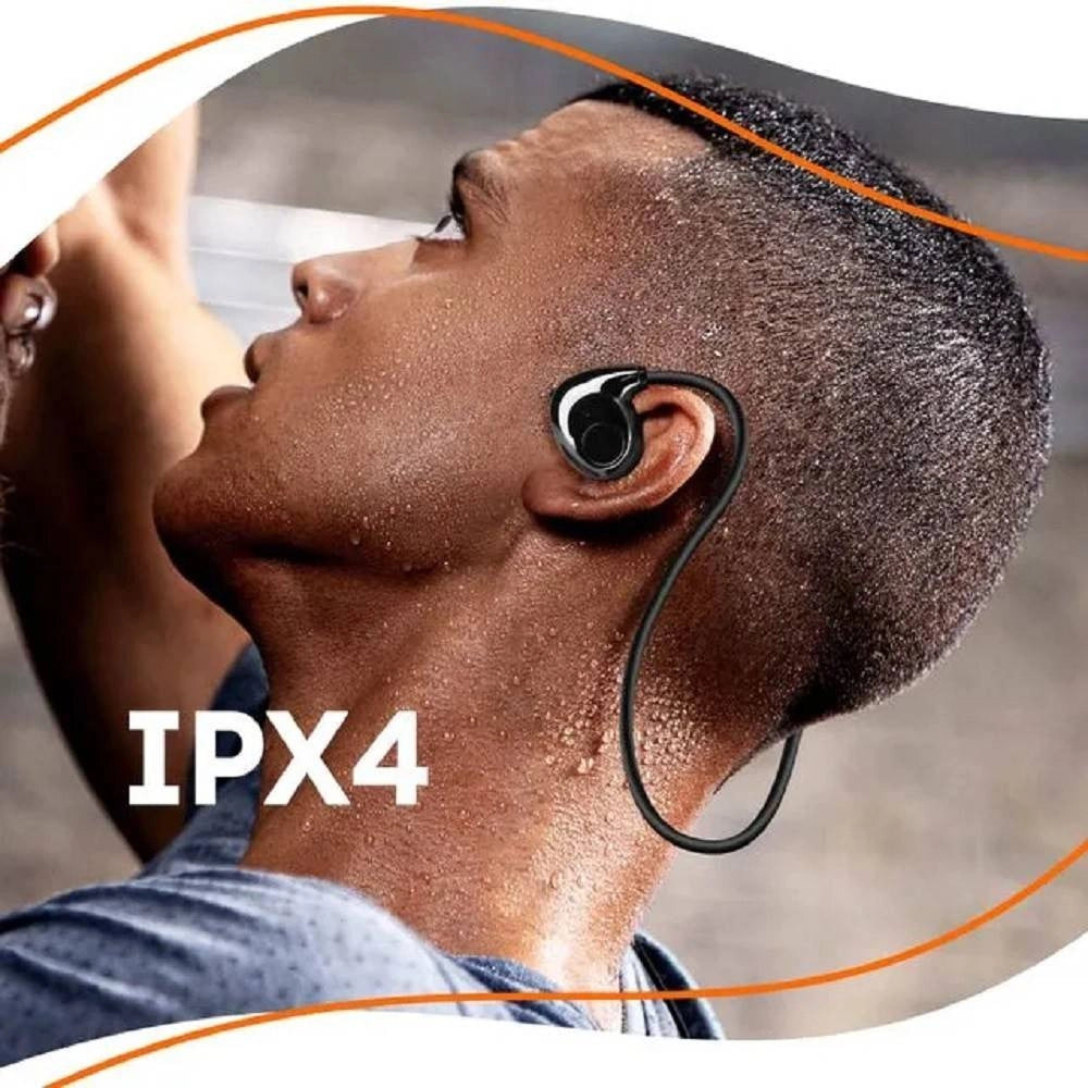 Trade Shop - Auricolari Sportivi Conduzione Ossea Cuffie Bluetooth Senza Fili Hi8 Android Ios -