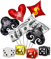 Decorazioni per Festa a Tema di Las Vegas - 10 pezzi - Festa di Poker e Gioco d'Azzardo - Decorazioni per Festa di Compleanno - Decorazioni per Festa con Dadi e Palle da Biliardo - Decorazione per Festa - Tema di Las Vegas - Decorazione per Festa