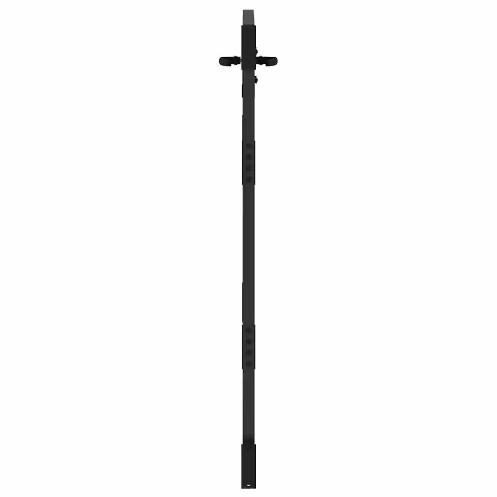 Cancello da giardino con blocco Nero 85 x 125 cm
