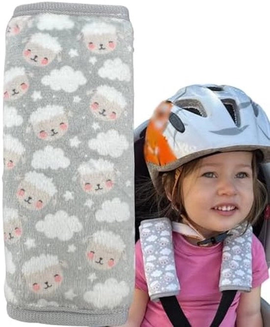 2x Coperte per Bambini in Lana di Agnello e Lana - Poggiatesta morbidi per Auto e Bambini, Protezioni per le Cinture di Sicurezza per Ragazzi e Ragazze, Accessori per Bambini