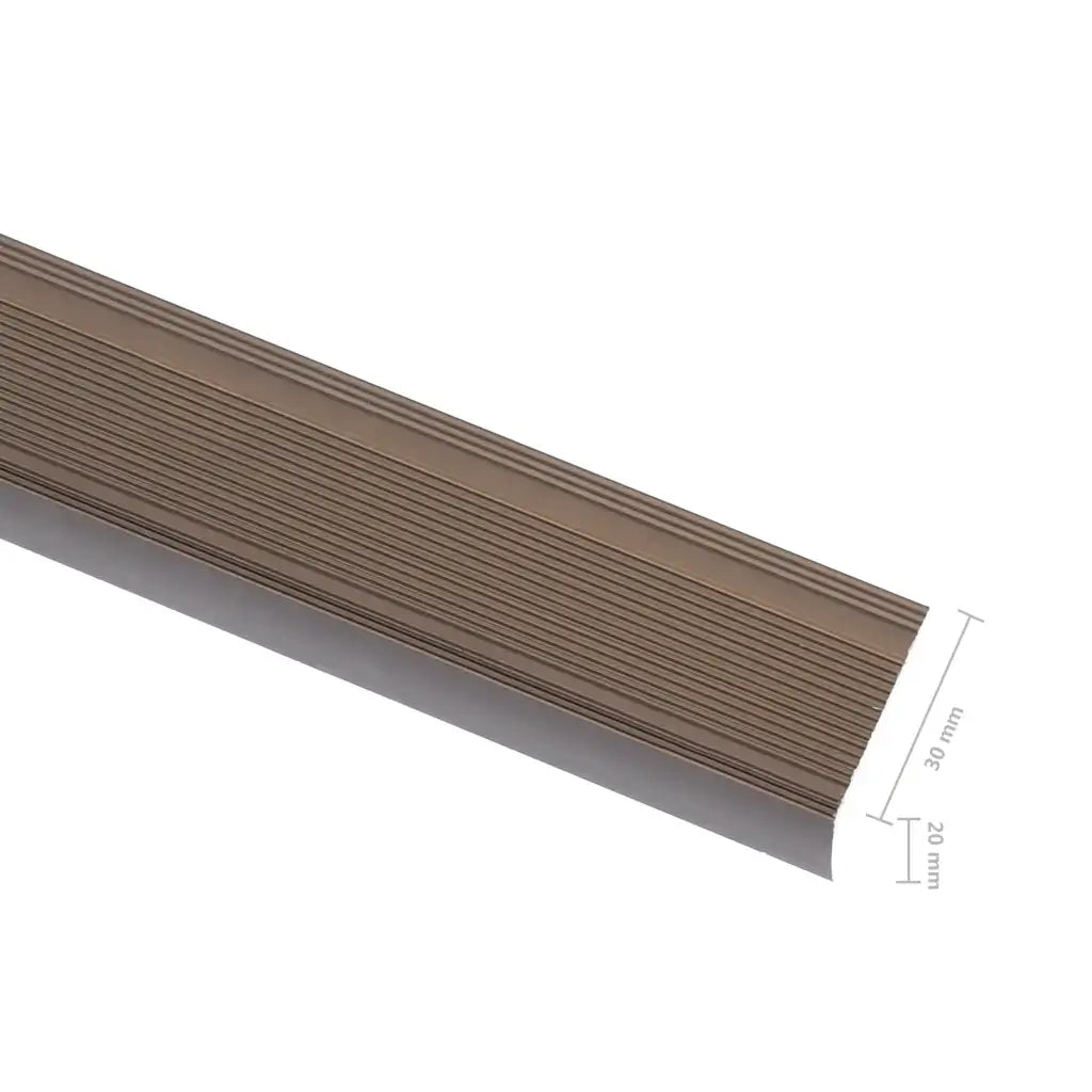 Profili a L per Gradini 5 pz in Alluminio 100 cm Marrone CFW1860051