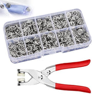 Set di viti a pressione 100 pezzi - Viti a pressione 9,5 mm - Inclusa chiave - Robuste e durature - Facili da utilizzare - Scatola di conservazione compatta - Viti a pressione a scatto