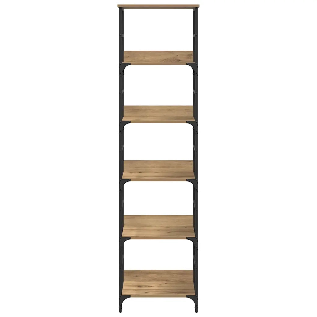 Libreria-Scaffale per Libri-Mobile di Stoccaggio Rovere artigianale 50 x 33 x 188,5 cm