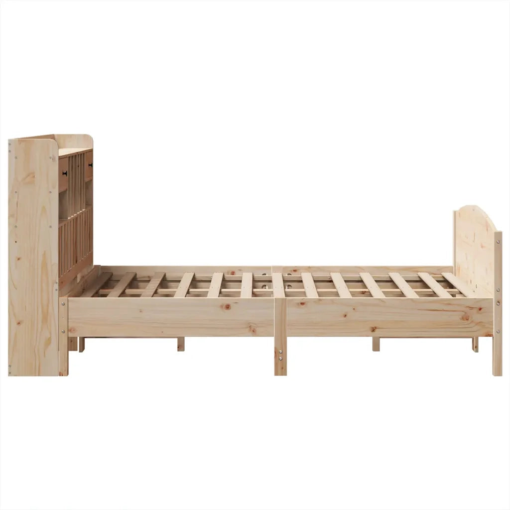 Letto Libreria senza Materasso 135x190 cm in Legno di Pino 3323152