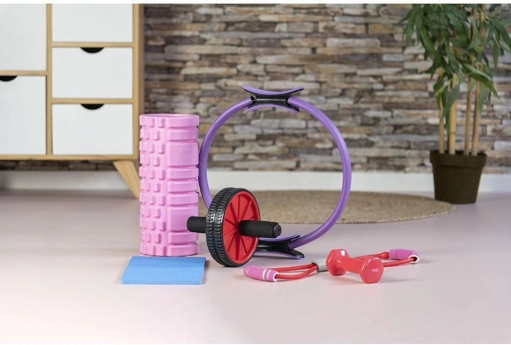 RULLO MASSAGGIANTE PER ESERCIZI E RILASSAMENTO FITLOVER 33X14 CM IN COLORAZIONE ASSORTITA