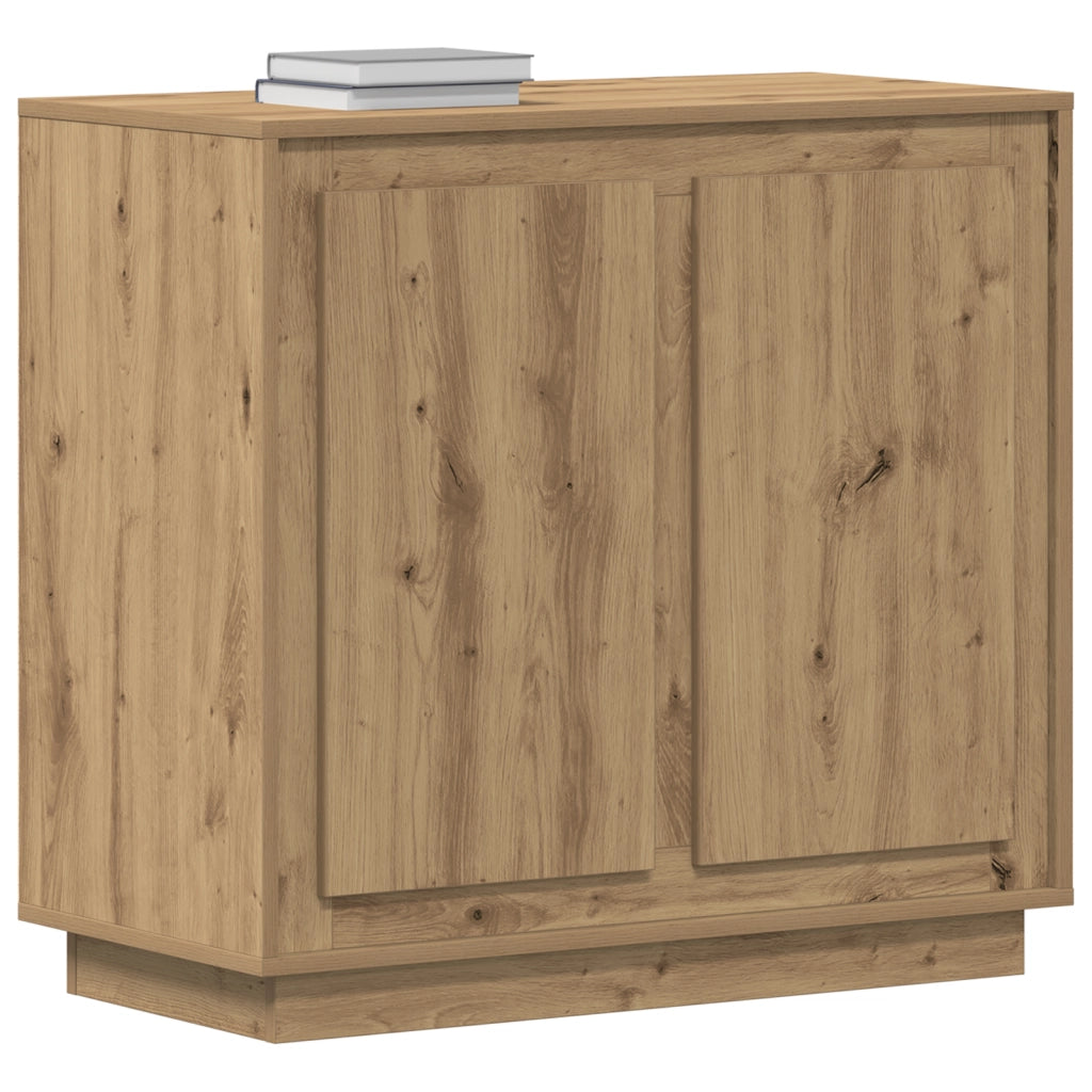 Sideboard  in rovere artisanale 80x34x75 cm in legno ingegnerizzato