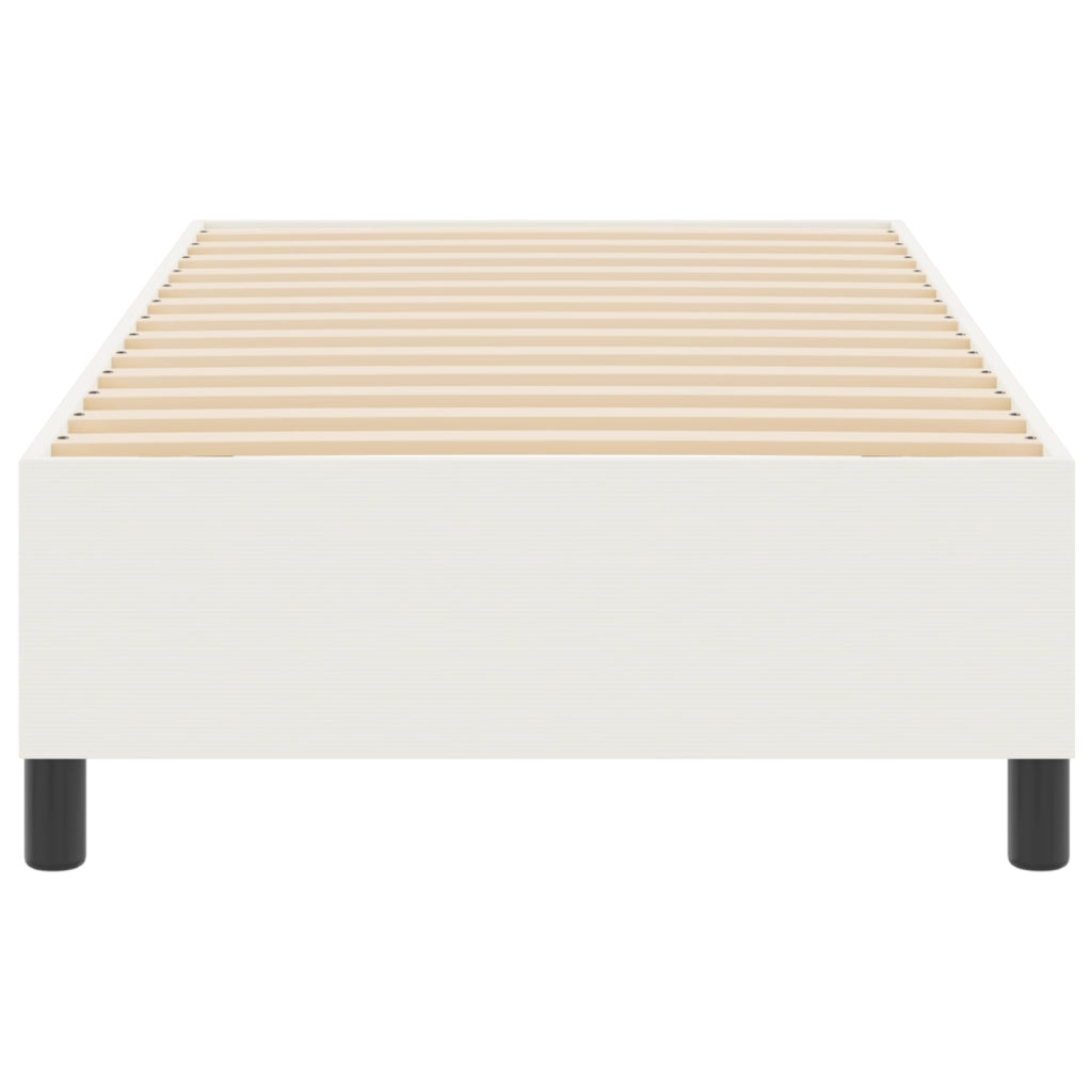 Letto Box Spring Crema 100x200 cm Tessuto a Coste