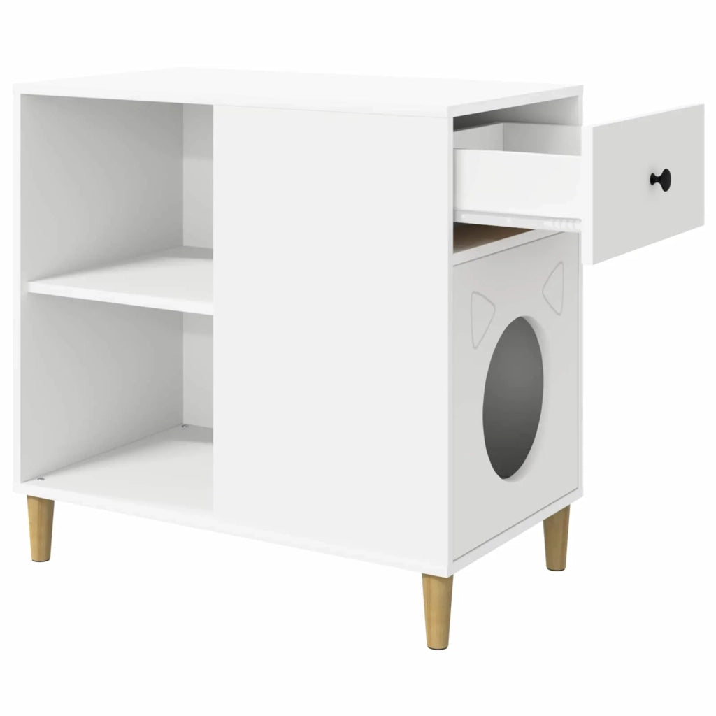 Casa per Gatti Bianco 72 x 42.5 x 70 cm Legno multistrato