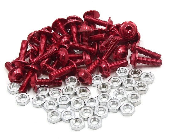 Set di viti a 6 facce - M6 - 35 pezzi - lega di alluminio - resistente alla corrosione - installazione facile - viti per motori