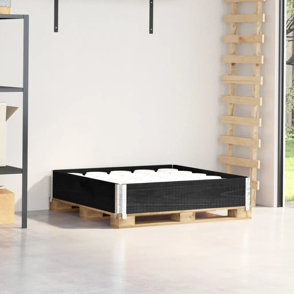 Paretale per Pallet Nero 100x100 cm in Legno Massello di Pino CFW3789800