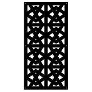 RAILING - Pannello in PVC traforato - Parasole Colore: nero, Misura: 98x198 cm