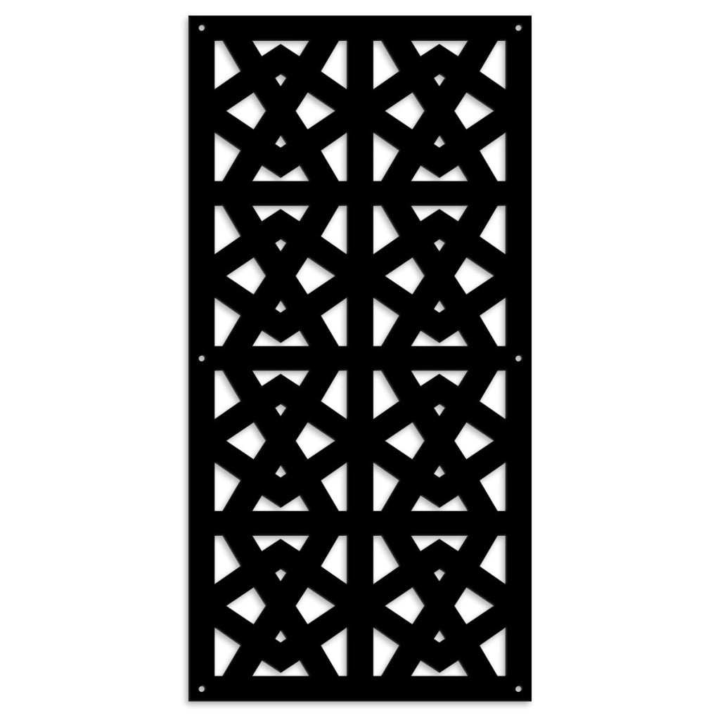 RAILING - Pannello in PVC traforato - Parasole Colore: nero, Misura: 98x198 cm