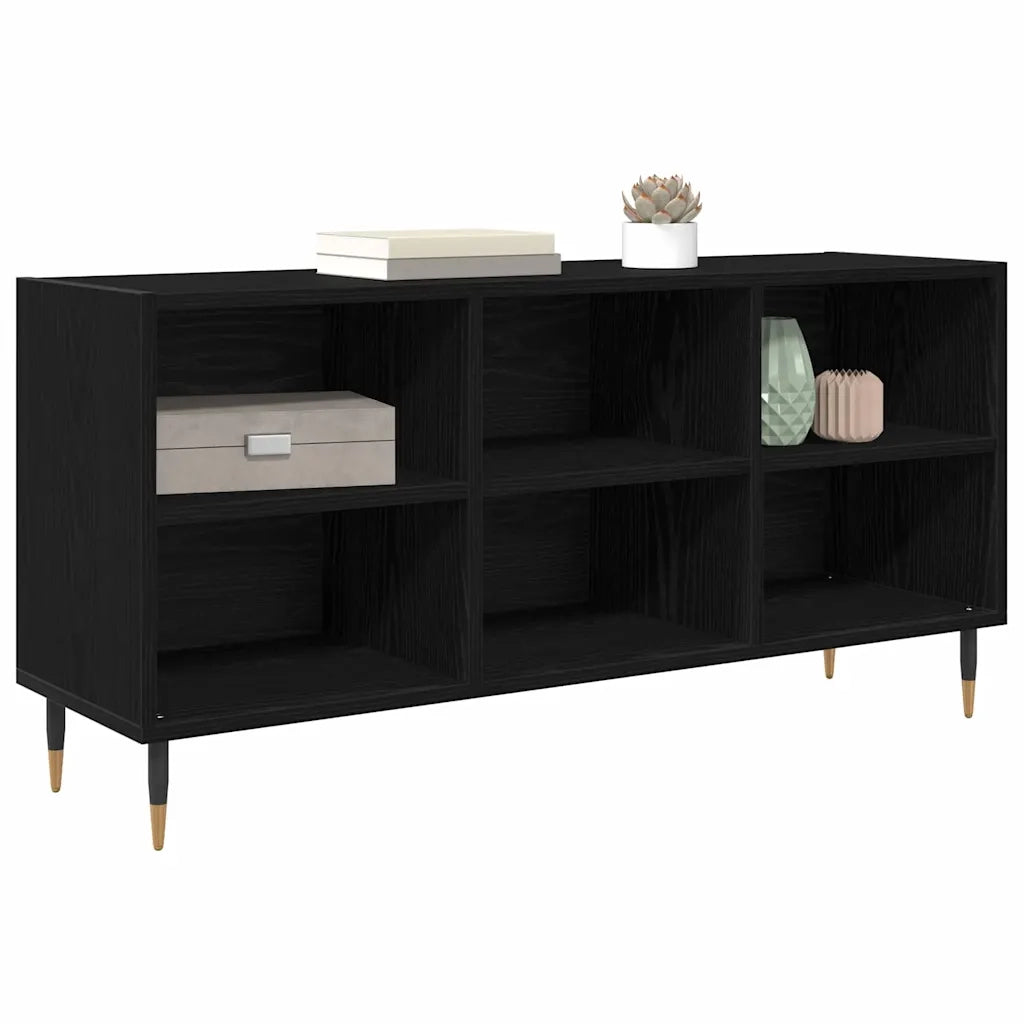 Mobile TV Rovere Nero 103,5 x 30 x 50 cm Legno multistrato 881922