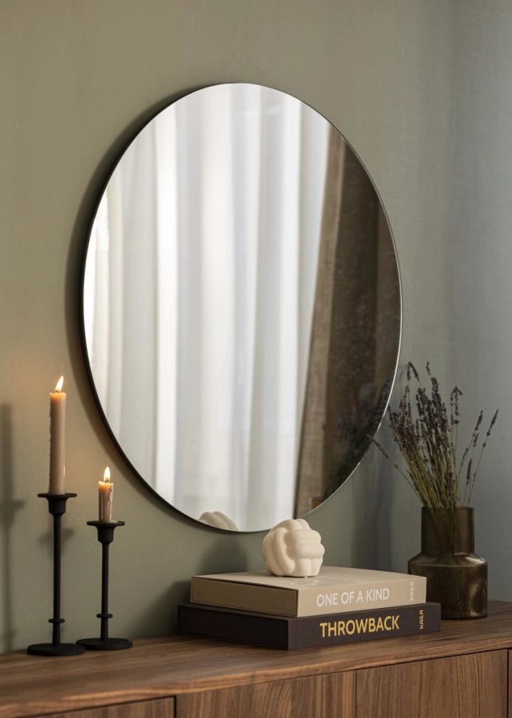 Specchio rotondo VALORA 80 cm - Design senza cornice per bagno e soggiorno