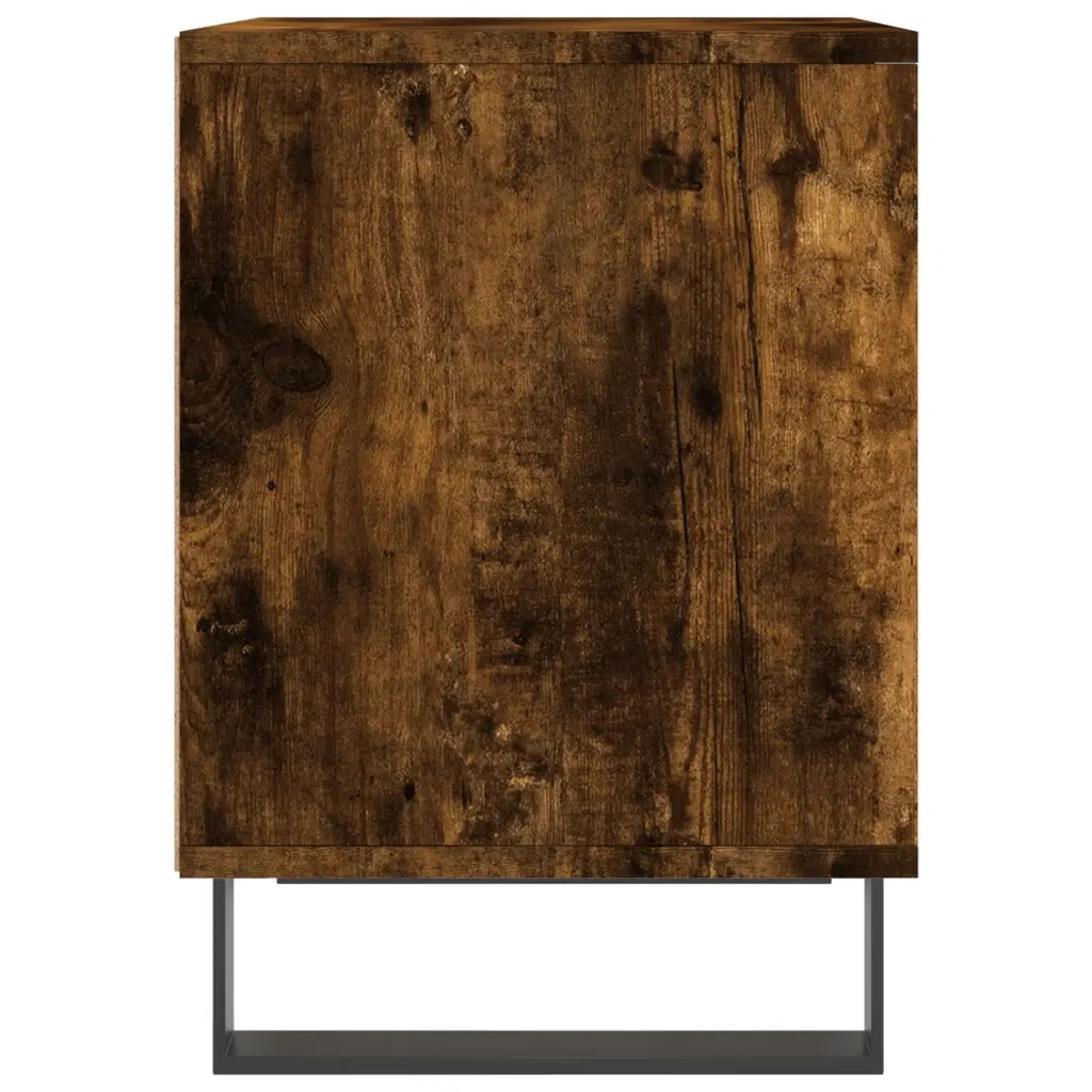Comodino | Armadio da Notte | Mobiletto da notte Rovere Fumo 40x35x50 cm in Legno Multistrato
