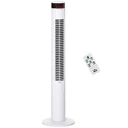 Ventilatore a Colonna con 3 Velocità e 4 Modalità, Timer di 12h, Pannello LED e Telecomando, Bianco