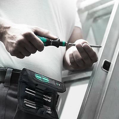 Wera 05059297001 Kraftform Kompakt 62 Set di Punte 33 pezzi con Custodia Pieghevole e Manico Rapidaptor colore Nero