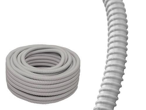 GUAINA FLESSIBILE GRIGIA PER CAVI ESTERNI D.16 MM MT.30 TUBI TUBAZIONE ESTERNA