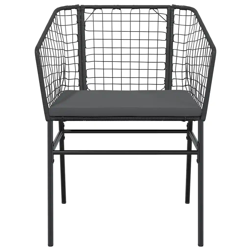 Set da Pranzo da Giardino con Cuscini 5 pz | Set Salotto da Giardino Polyrattan Vetro
