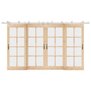 Kit Binari Porta Scorrevole 400 cm Acciaio Inossidabile Argento