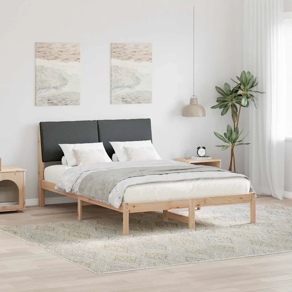 Struttura del letto-Giroletto marrone e grigio scuro 160 x 200 cm 195844