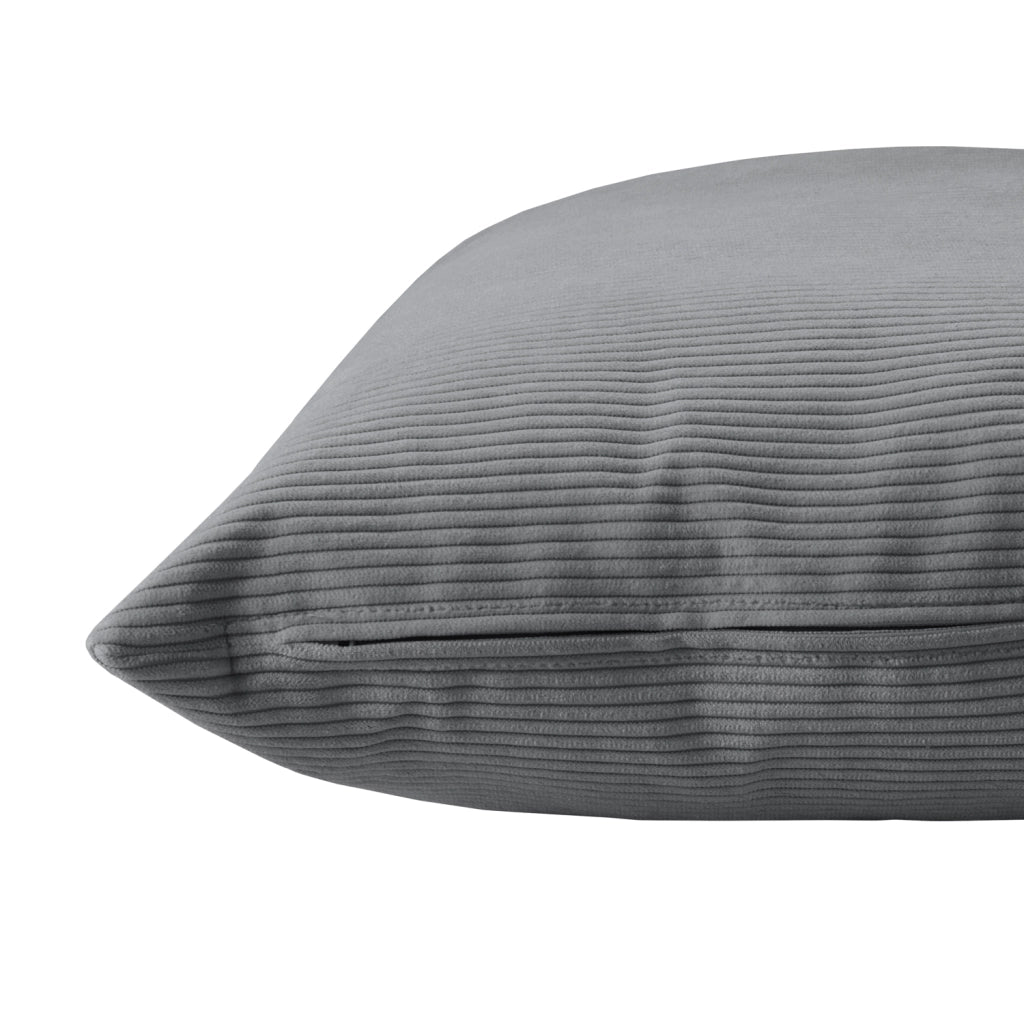 Cuscino rettangolare 30x50cm in velluto a coste grigio Dune