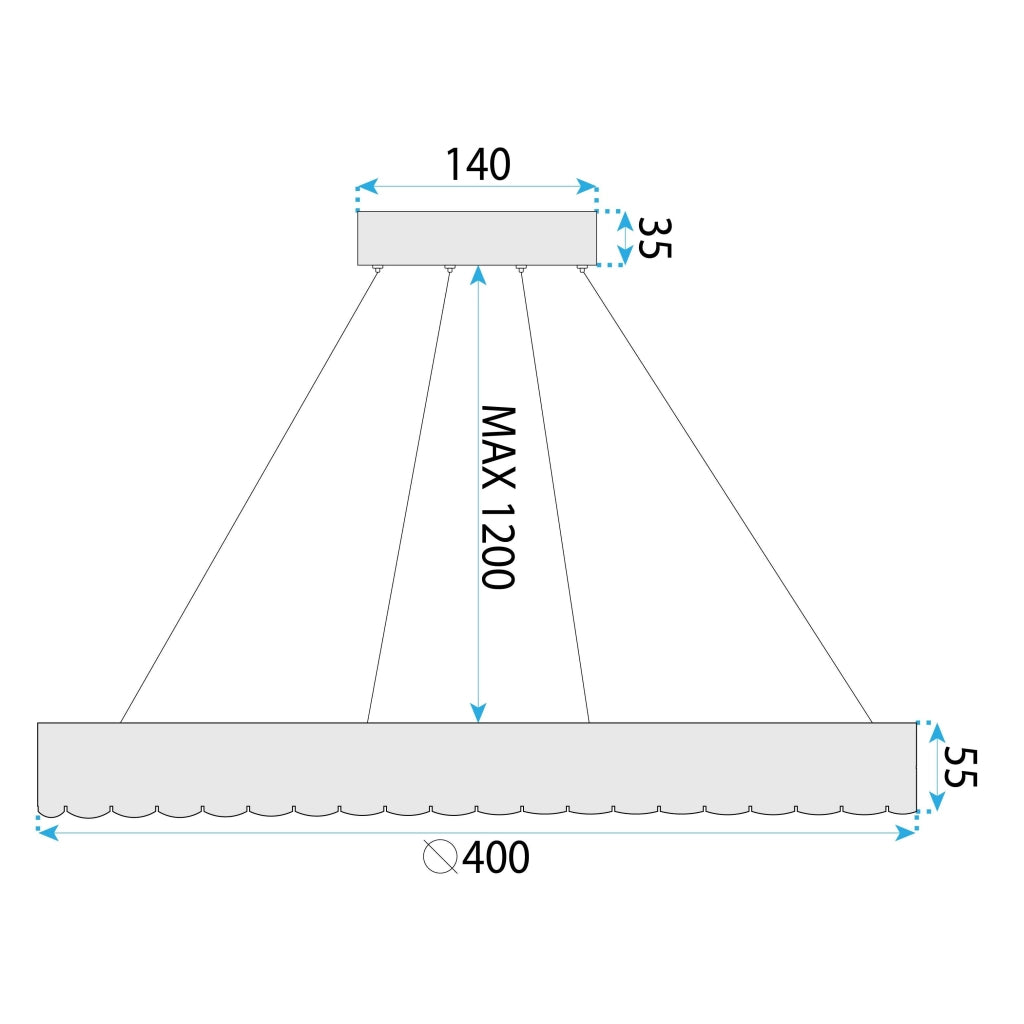 Lampada Led Ms018-cp Rose Gold 40cm