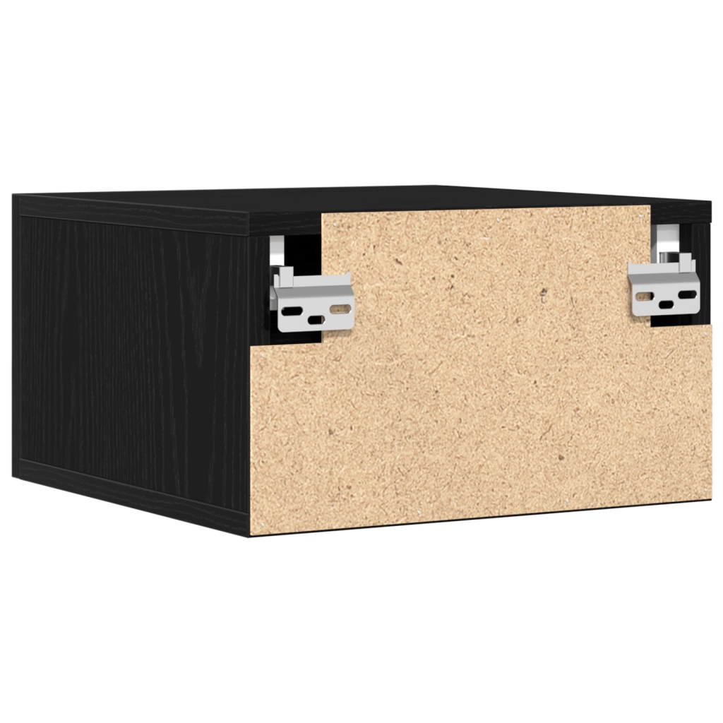 Comodini 2 pz da Muro Nero Rovere 35x35x20 cm