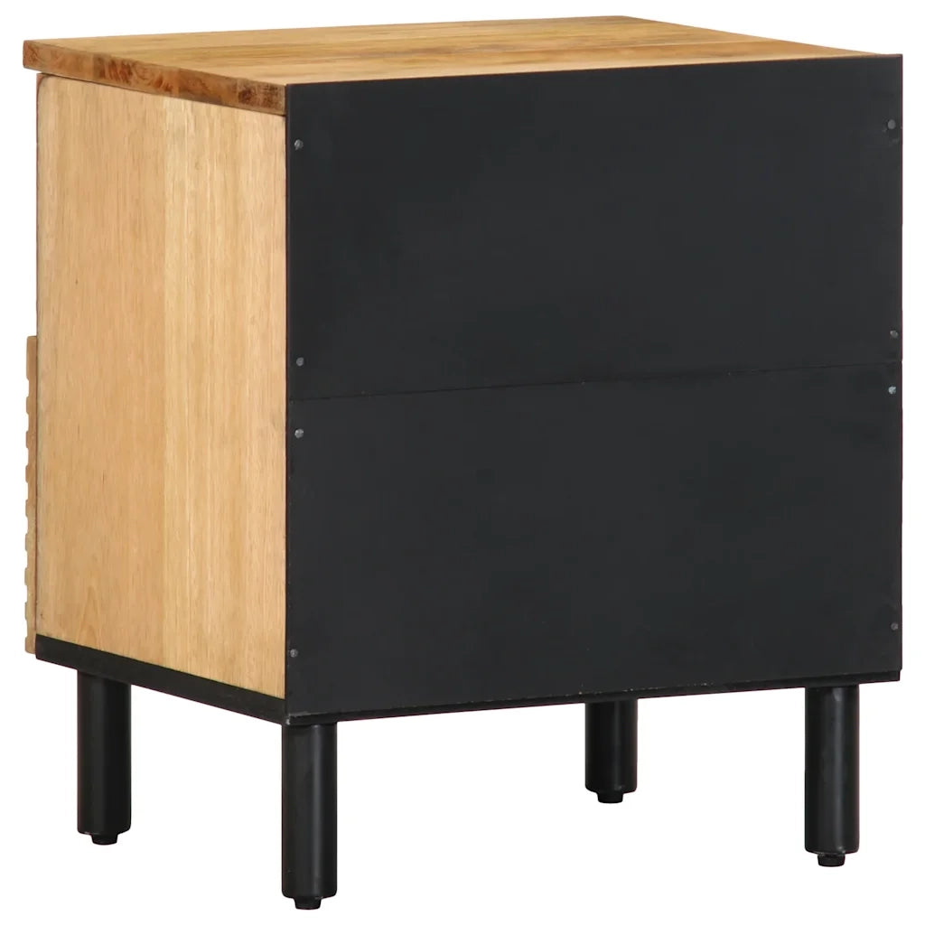 Comodino Marrone 40x33x46 cm in Legno Massello di Mango 4017726