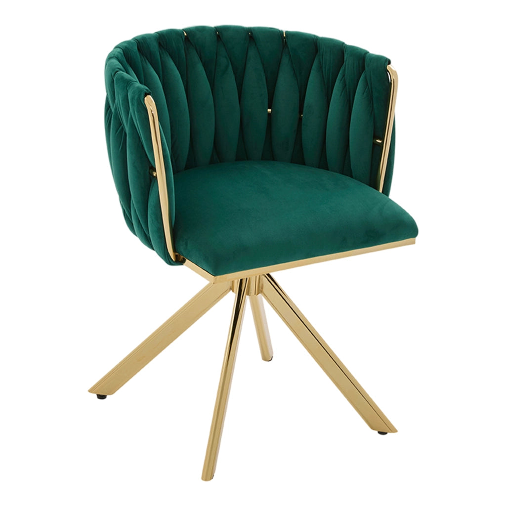 Poltrona in Velluto Girevole con Struttura in Metallo ¨C MINIMAL ¨C Set 2 Pezzi